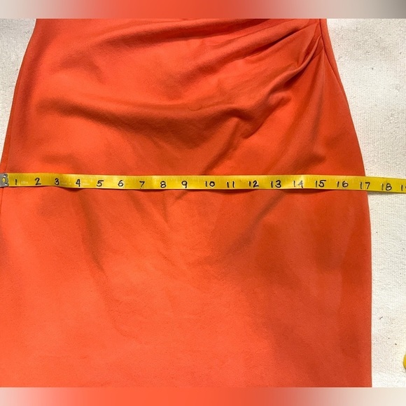 KENNETH COLE Orange ruched waist sheath dress size 6. - Picture 13 of 15